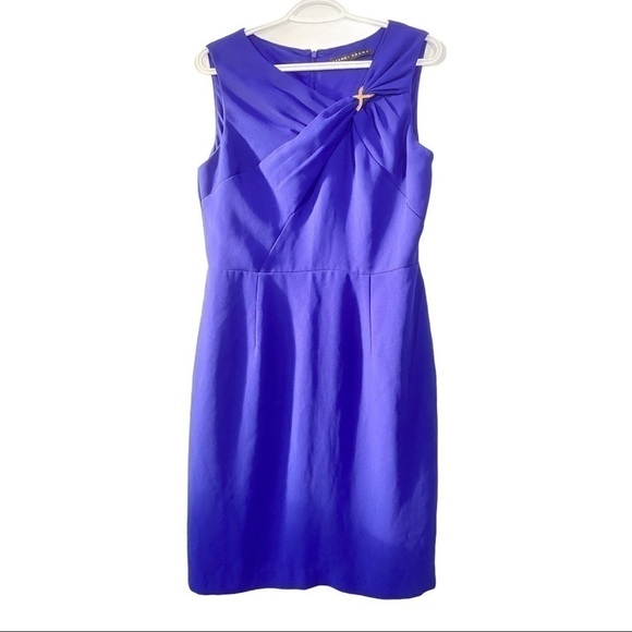 IVANKA Trump Sheat Sleeveless Navy Dress size S - Picture 3 of 15